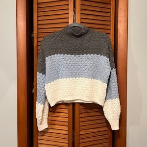 Cropped sweater, size large, by Pink Rose